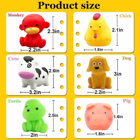 Bath Toys for Kids 1-3 Years, No Hole Infant Baby Bath Toys for 6-24 Months, Fun Bathtub Shower Toys