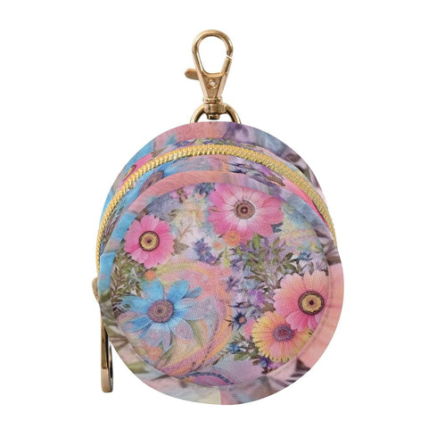 YETTASBIN Watercolor Floral Portable Pacifier Holder Case with Metal Hook Buckle & Zipper