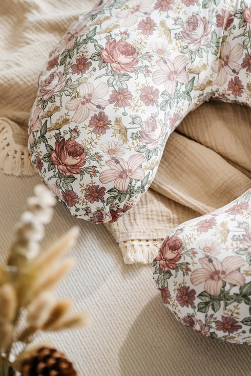 (2 Pack Little Jump Western Wild Flowers Nursing Pillow Cover Slipcover for Breastfeeding Pillows, Soft and Comfortable