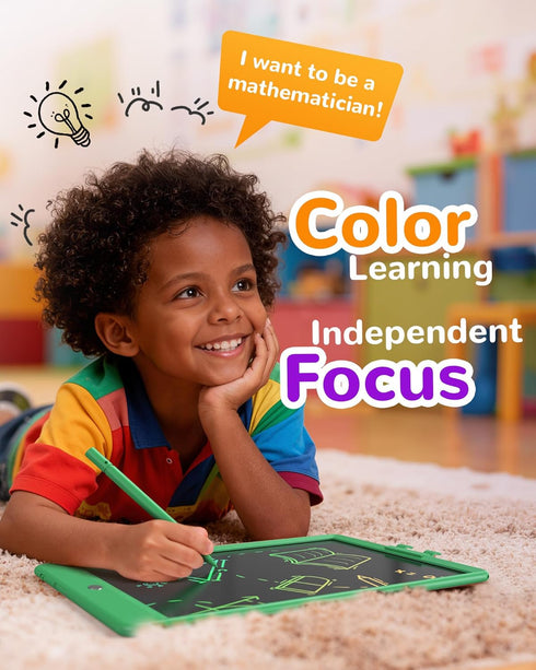10 Inch 3-6 KOKODI LCD Writing Tablet, Colorful Toddler Doodle Board Drawing Tablet, Erasable Reusable Electronic