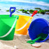 28Sets Summer Shindel Sand Buckets and Shovels for Kids, Beach Buckets Travel Sand Toys, Beach Essentials, Fun