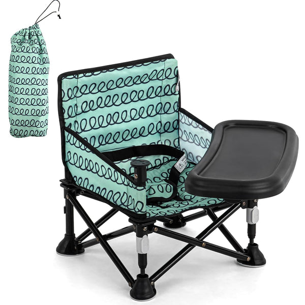Toddler Booster Seat for Dining Table & Kitchen Chair - Portable Foldable