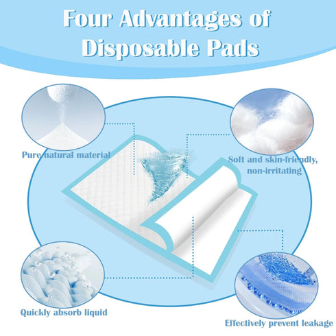 CACASO 100 Pack Pads,18 x24 Disposable Changing in in Baby Disposable Underpads,Absorbent Incontinence Pee