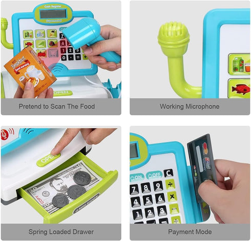 Count Girls,45 3 4 5 6 7 FS Pretend Play Calculator Cash Register Toy as Preschool Gift for Kids, Classic Toy