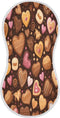 Bulletgxll Hearts and Biscuits Unisex Baby Burp Cloths Set of 4, Soft Absorbent