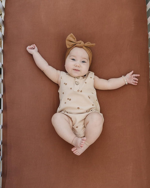 Mebie Baby Stretch Sheet, Rust