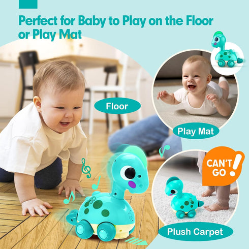 Baby Toys for 6-12 Months - Touch & Go Musical Light Infant Toys for Tummy Time and Crawling