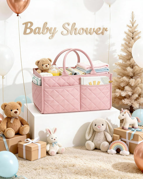Tivellary Baby Diaper Caddy Organizer Spacious Storage Basket for Newborn Essentials, Nursery & Diaper Station