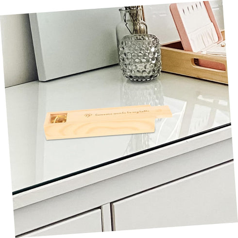 Lidded Wooden Pregnancy Test Keepsake Box Newborn Announcement Storage Container for Cherished Memories Delicate