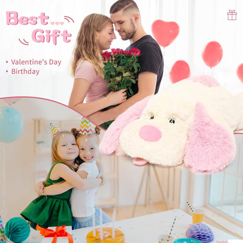 MorisMos Large Dog Stuffed Animal 31 Inch, Soft Puppy Plush Pillow for Girls Kids