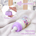 JIZHI Reborn Baby Doll Bottle and Magnetic Pacifier Set, Accessories for Pretend Play Feeding Toy (Purple)