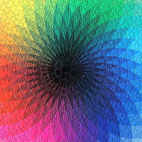 Moruska 1000 Piece Puzzles for Adults Teen - Gradient Color Rainbow Large Round Jigsaw