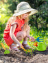 Biubee Kids Gardening Tools Set - Watering Can Toy, Shovel, Hand Rake, Metal with Sturdy Plastic Handle, Garden Toys