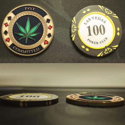 SW Poker Card-Guard Coin Collectibles - Golden Coin Chip Protector with Plastic Case, Great Gift for Collectors