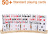 Set 2 13.8 1.9 2.4 Inch Exqline Curved Wooden Playing Card Holder Tray Rack Organizer of Solid Card Holder for Kids