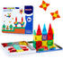 Gemmicc 58 PCS Mini Magnetic Tiles, Travel Magnet Construction Toys with Metal