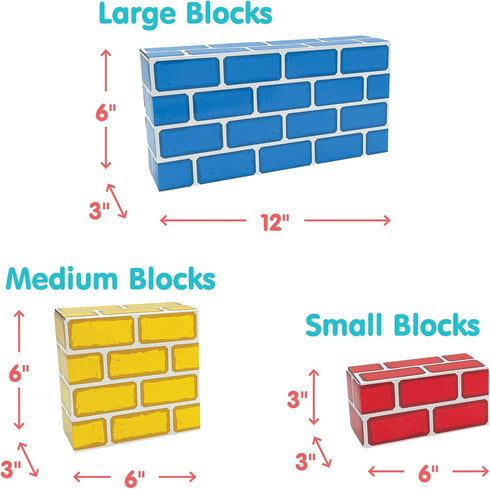 Teacher Created Resources 24 Piece Easy-Stack Cardboard Blocks Set (TCR11531)