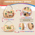 1-3 UdoUto Montessori Wooden Busy Board for Toddlers with LED Light Lights & Switches,Portable Activity Board for Car
