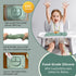 2 Pack 8 Silicone Baby Placemats with Non-Slip Strong Suction Base and Anti-Drop Stretchable Straps, BPA Free Food