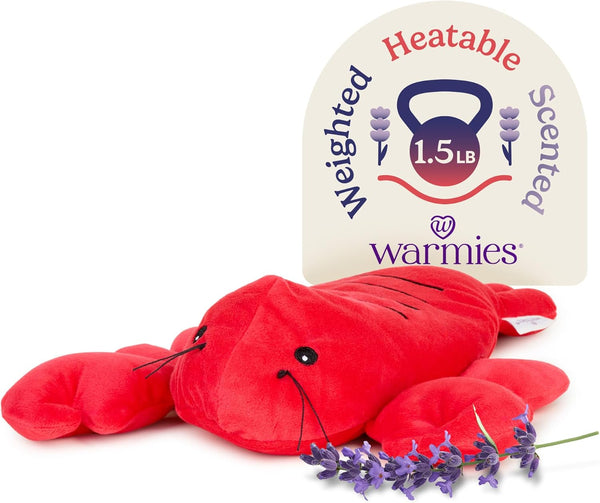 warmies Lobster Heatable and Coolable Weighted Water Animal Stuffed Animal Plush