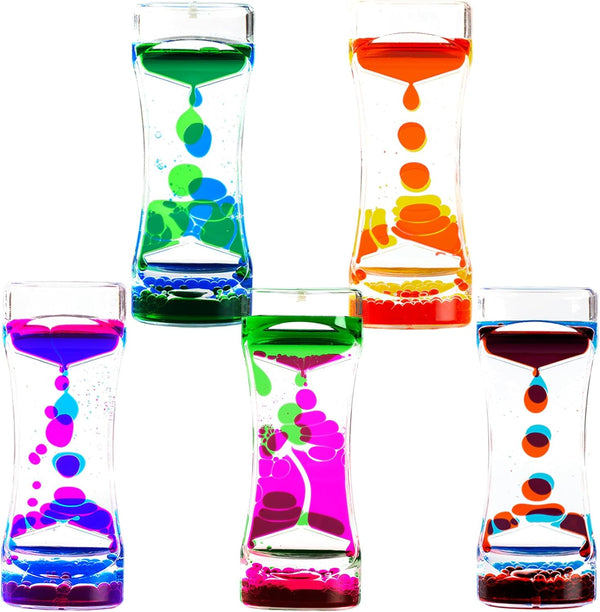 LYPGONE Liquid Motion Bubbler Timer Pack of 5 Liquid Bubbler Sensory Toys Fidget