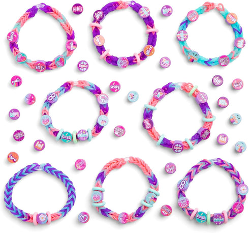 Rainbow Loom Beadmoji 4 Pack Bundle: Besties, Good Vibes, Sweets, Trendy - 4 Rubber Band DIY Charm Kits