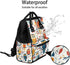 Hsnar Backpack Colorful Owl Decor Waterproof Diaper Bag Large Capacity Baby Bag with Stroller Straps, Multi-Pocket