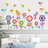 Flowers Wall Stickers for Kids Bedroom - Butterfly Bee Floral Decals for Girls Room, Classroom, Nursery, Playroom -