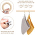 30 Pack 2.5 Inch POVETIRE Wood Rings with Clips for Hanging Baby Headband Hair Accessories Baby Bib NecklaceJewelry Hat