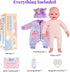 Girl-17inch 3+ BABESIDE Mermaid Baby Doll Realistic Soft Baby Dolls with Sparkling Mermaid Outfit & Accessories, Cute