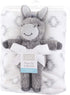 Hudson Baby Unisex Baby Plush Blanket with Toy, Snuggly Donkey, One Size by Hudson Baby