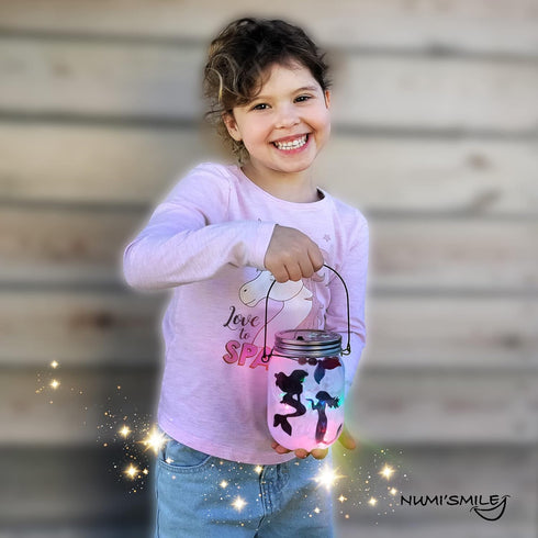 Mermaid Toy Lantern Night Light Craft Kit, Birthday Gifts for Kids, DIY Mermaids Arts and Crafts, Gift for Girls Ages 3 4 5 6 7 8-12 Years, Stem Toys by NUMI'SMILE
