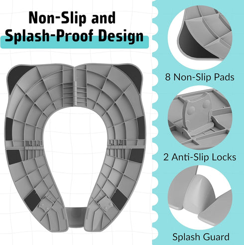 Travel Potty Seat for Toddler & Kid, Maliton Portable Potty Seat with Storage Bag, Foldable Potty for Toddler Travel