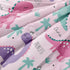 4 Set Sets Set Piece Toddler Dinosaur Bedding for Girls,Pink Dino Toddler Comforter Soft Bed Include Comforter,Fitted
