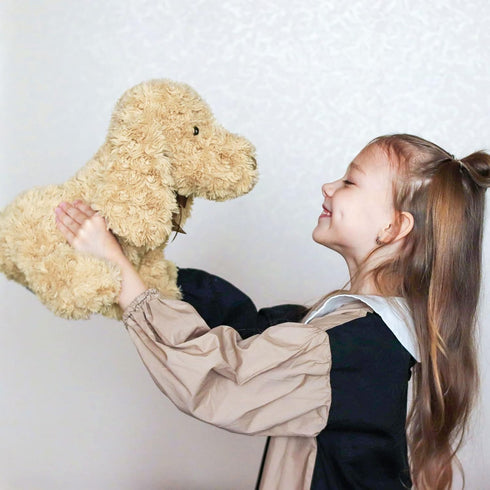 11.8 WEIGEDU Poodle Puppy Goldendoodle Stuffed Animal, Adorable Toy Dog Labradoodle Plush for Kids Boys Girls Birthday