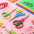 LIVINGO 5" Kids School Scissors: Small Safety Scissors, Soft Handle for Right Left Handed Use, 3 Pack