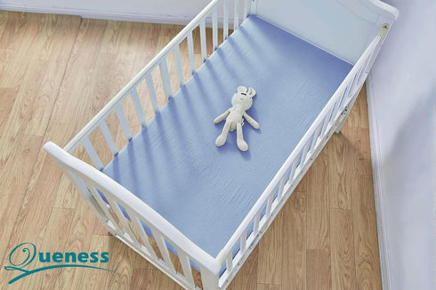 28 52 Muslin Crib Sheets for Baby Boys Girls, Neutral Fitted Crib Mattress Sheet for Standard Crib and Toddler