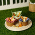 Miniature Food Dollhouse Accessories 9PCS Decor with 1:12 Scale Bread, Honey Basket, Picnic Cloth, and Flowers