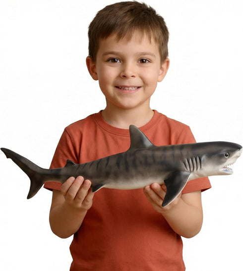 Swimming Gemini&Genius Sea Animal Tiger Whale Action Figure Soft Rubber Pool Bathtub Toys, Realistic Ocean Animals