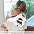 WELLDAY Set 1, 22 11 Inch Muslin Baby Burp Cloths of Soft Absorbent Animal Cow Print Muslin Washcloths, Bibs, Face