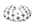 100% Mila Millie Premium Quality Nursing Pillow Cover Nordic Swiss Black Cross Unisex Design Slipcover - Cotton