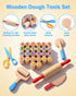 26 36 Wooden Dough Tools Kit for Kids, Dough Accessories with Rolling Pins, Pizza Cutter, Safety Scissors & Letter