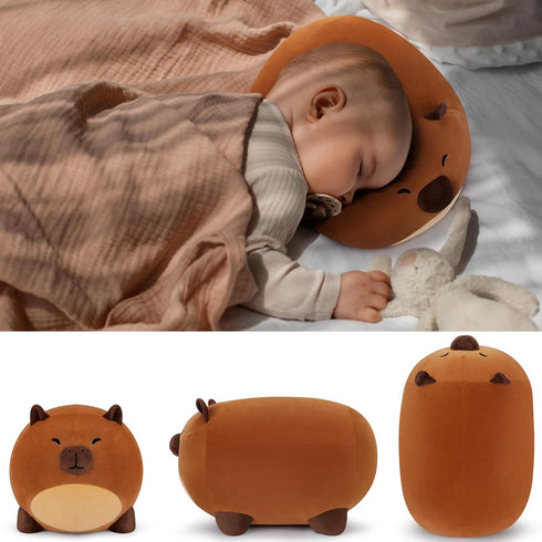 Capybara Plush Toys - 12'' Soft Plush Capybara Pillow, Cute Stuffed Toy, Doll Gift for Kids Girls Boys