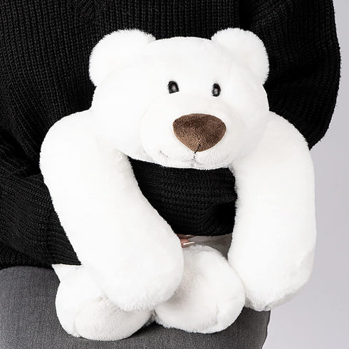 Niuniu Daddy 20" Polar Bear Weighted Stuffed Animal, Large White Plush Toy Pillow for Kids Adults