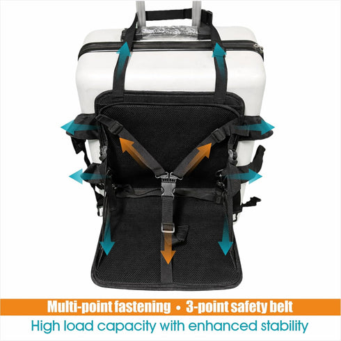 Kids Travel Seat for Suitcase, Portable Ride-On Luggage Seat Attachment for Toddlers, Child Carrier for Carry-On