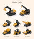 3 4 5 6 7 8 Mini Construction Toys for Kids, Die Cast Construction Truck Vehihcles with Stickers for Toddler Age Years