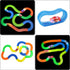 Toy Cars Replacement for Most Tracks, Glow in The Dark, 5 Flashing LED Lights, 4 Pack Car Track Accessories for Kids