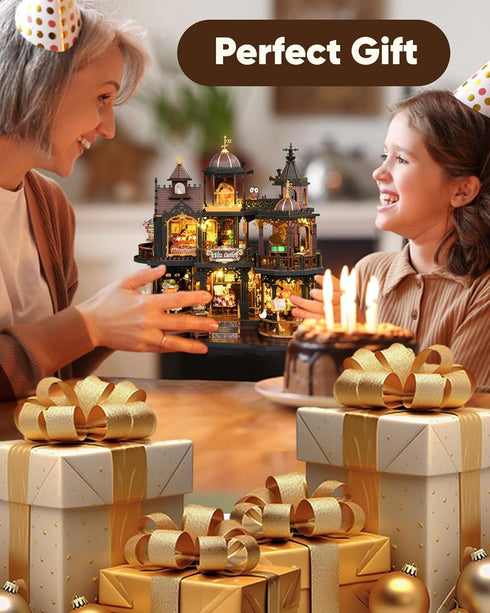 DIY Miniature House Kit, DIY Dollhouse Kit for Adults to Build, Mini House Kit with LED, Mayberry Street Miniatures
