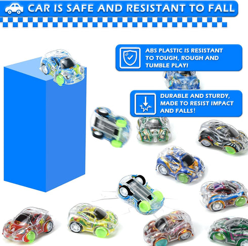 36Pcs Mini Pull Back Cars Set for Toddlers, Pull Back Racing Vehicles, Classroom Prizes, Easter Birthday Gift