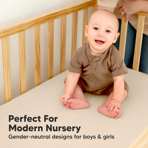 2-Pack 52x28 KeaBabies Waterproof Baby Crib Sheets for Boys, Girls - Viscose Derived from Bamboo Toddler Bed Sheet
